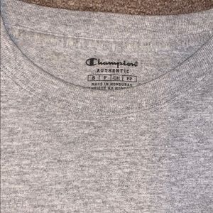 Champion Shirts - Grey SMALL Champion Long Sleeve LS Champion Shirts - Grey SMALL Champion Long Sleeve LS